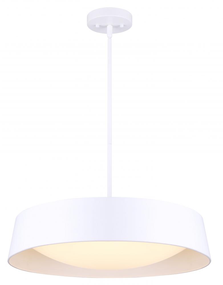 Adira LED Integrated Chandelier Light, White Finish