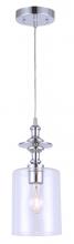 Canarm IPL276B01CH - York, 1 Lt Cord Pendant, Clear Glass, 100W Type A, 5 1/2" x 60"