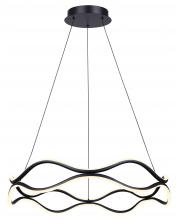 Canarm LCH280A24BK - CASTRA 3 Light Black Modern Chandelier with Integrated LED for Dining Rooms and Living Rooms