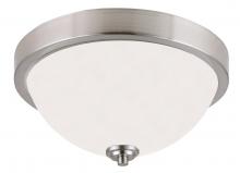 Canarm IFM578A13BN - RIVER, 2 Lt Flush mount, Flat Opal Glass, 60W Type A19, 13" x 6 1/2"