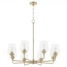 Quorum 6313-8-80 - Raymond 8 Light Chandelier, Aged Brass