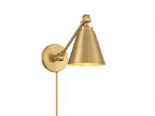 Savoy House Meridian M90108NB - 1-Light Wall Sconce in Natural Brass (Set of 2)