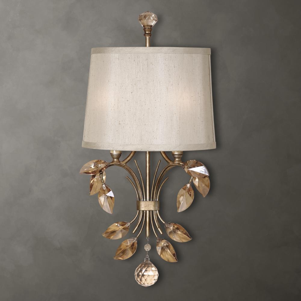 Uttermost Alenya 2 Light Gold Wall Sconce