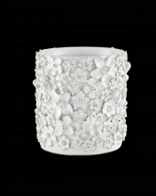 Currey 1200-0628 - Jessamine Small White Cachepot